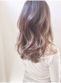 ハイライト+ゆるふわパーマ