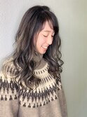 透け感グレージュ×ハイライトウェーブ【alia橋本】