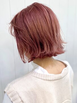 アイティー バイ アルバム 浦和店(IT by ALBUM) ピンクボブ_ショートパーマホワイトアッシュ_ba311772