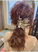 【ラヴィアン】結婚式や二次会に☆フェザーポニー