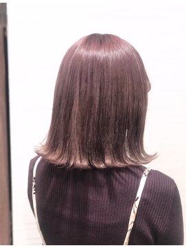 グロウ バイ フェイス(GLOW by face) カシスブラウン Aラインボブ 透明感 涼しげヘア こなれヘア