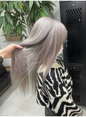 ミルクティーベージュダブルカラーインナーカラーケアブリーチ