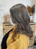 ノア(noa.)&nbsp;『ハイトーンカラー』シルバーベージュ×オレンジインナーカラー