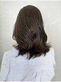 カーキミディ_外ハネボブセクションカラー_ba385841