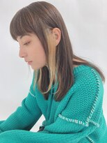 ルービック 高槻(Rubik's)&nbsp;イヤリングカラー/大人ベージュ×レイヤーカット