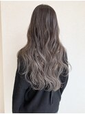 バレイヤージュグレージュハイライトダブルカラーケアブリーチ