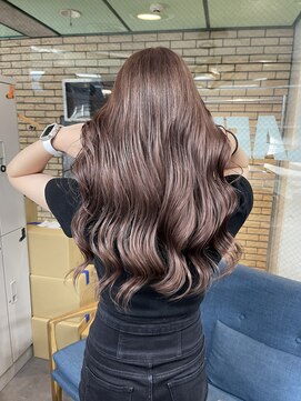 ラフ(LAFF) #バレイヤージュ#グレージュカラー#ボブウルフ#ココアベージュ