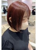 オレンジベージュボブ