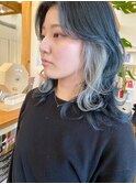 イヤリングカラーホワイトグレーネイビーカラー