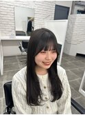 フェイスレイヤー/ロングレイヤー/グレージュカラー