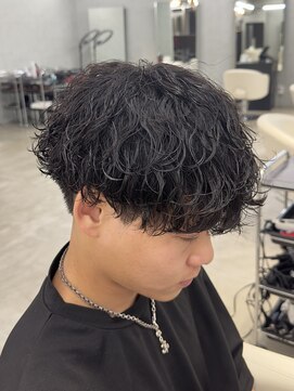 ルアン 大分駅店(ruen) 大分府内大分駅メンズカットマッシュ波巻きスパイラルパーマ