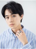 センターパート黒髪スマートマッシュc新所沢