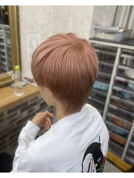 クラビス プラチノ(CLAVIS PRATINO) メンズカット/ペールピンクカラー/メンズハイトーンカラー