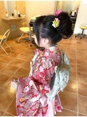 可愛い七五三のセット着付けです