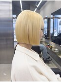 栄ハイトーンボブ＊透明感カラーホワイトブロンド/矢場町