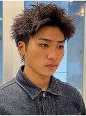 刈り上げアップバングスパイキーショートパーマスパイラルパーマ