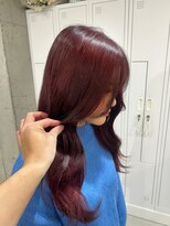 シェノン 近鉄奈良店(CHAINON)&nbsp;ブリーチなしWカラーで叶えるカシスレッドカラー