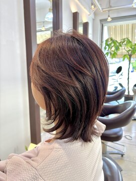 ヘアアーク(HAIR arc) レイヤーボブ#外ハネボブ#ミルクティー#ウルフ#ブリーチ無し