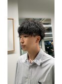 メンズパーマ　ラウンドマッシュ　ナチュラルマッシュ　銀座