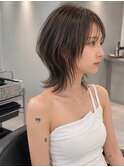 ミディアムウルフハイライト×小顔ハッシュカット20代30代40代