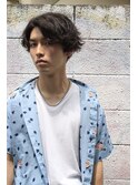 外国人風マットニュアンスセンターパートネープレススタイル