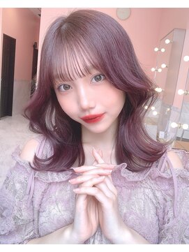 ルイ(LOUIS) 【 LOUIS 】ブリーチなし 韓国ヘア　ラベンダーカラー
