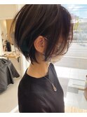 透明感ショート×グレージュ