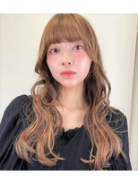 オークヘア 福間店(OAK hair calme) 韓国風後れ毛×マロンベージュ