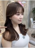 韓国風前髪×レイヤーカット【髪質改善/新宿/レイヤーカット】
