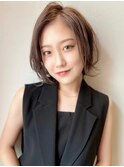 大人可愛い20代30代40代丸みとくびれショートボブ◎
