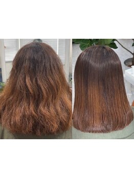 ダメージレス施術でツヤ&潤いのある柔らかで自然な仕上がりに。シルクの様な艶となめらかな手触りが叶う♪