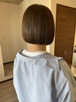 リュンヌ 門前仲町(lune)&nbsp;切りっぱなしボブハイライトベージュカラーショートレイヤーロブ