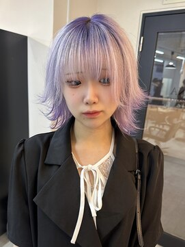 ヴェルデ(Verde) オリジナルデザイン パープルカラー ホワイト 武蔵小山ブリーチ