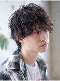 平成を感じる!王道マッシュウルフ ツイストスパイラルパーマ