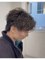 ブライト(BRIGHT)&nbsp;センターパート無造作パーマ静岡メンズ