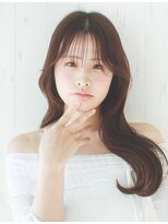 ホヌア(hoNua.)&nbsp;韓国風 ロング レッドブラウン レイヤー 20代 30代