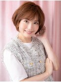 抜け感グランマッシュくせ毛風丸みボブショートY浦和30代40代