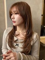 オムニス 表参道(Omnis)&nbsp;レイヤーカットバタフライカットブラウンカラー表参道ワンカール