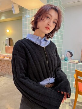 ウクク(UCUCU) ピンクカラーのボブスタイル