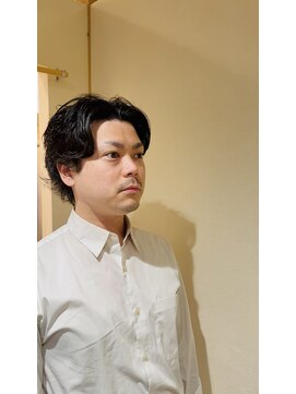 銀座八 【銀座メンズカット】銀座八×黒髪無造作パーマ<理容室>