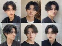 #センターパートフェザーパーマ　大人の色気を引き出す、抜け感メンズヘアが大人気！