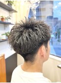 【築地】メンズビジネスショート/ツイストピン/パーマ