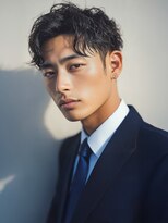 メンズイケメンパラダイス(Men'sイケメンパラダイス)&nbsp;Men'sカットビジネスツーブロック/ショートパーマ/眉毛