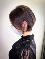 ライフ 住道店(Lyfe)&nbsp;大人女性の艶髪ショートボブデザインカラー_アッシュグレージュ