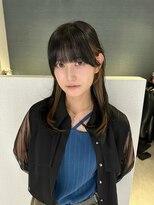 アム(amu)&nbsp;インナーカラー/イヤリングカラー/レイヤーカット/フルバング