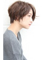 レウナ 外苑前(Reuna)&nbsp;黒髪アッシュふわっと可愛いニュアンスショートボブ