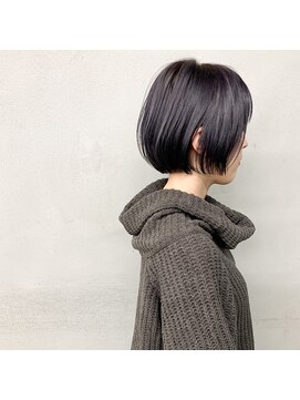 タグ(#tag) #ラベンダーグレーの暗髪ボブ