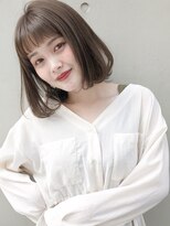 大人可愛い顎ラインボブ