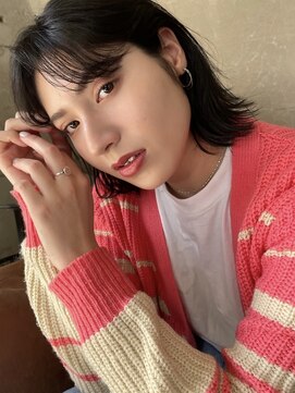 キートス(Kiitos) カジュアル/外ハネ/黒髪/BOB/シースルーバング/ウエット/梅田