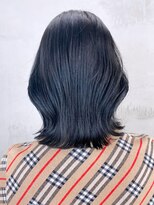 アイティーバイアルバム 八王子店(IT by ALBUM)&nbsp;ブルーブラック_外ハネボブセクションカラー_ba364891